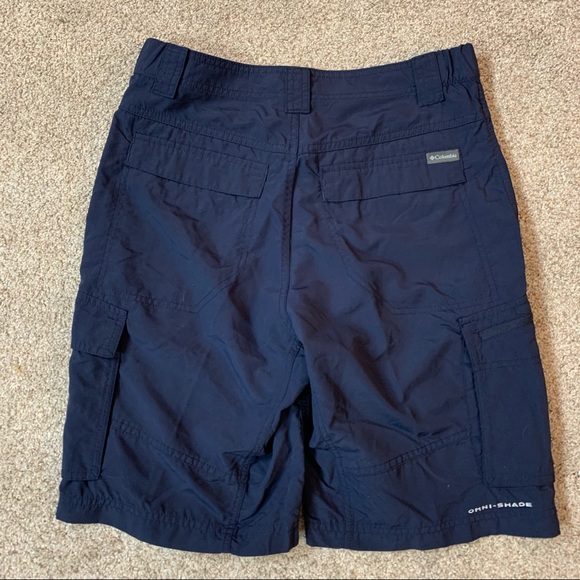 Men's COLUMBIA Navy Blue OMNI-SHADE Hiking SHORTS - Picture 3 of 4